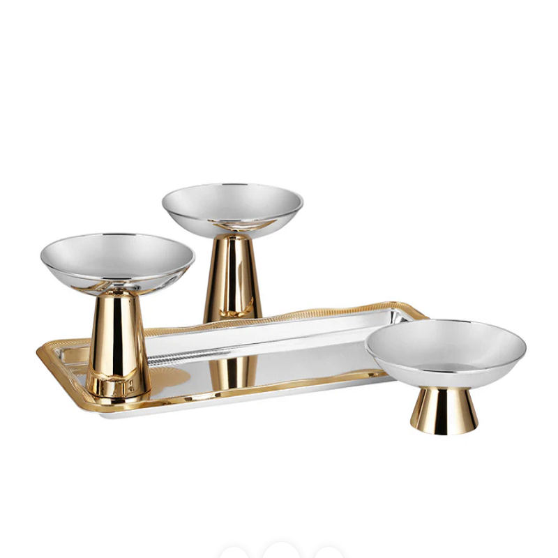 Set of 3 Servers with wavy Design