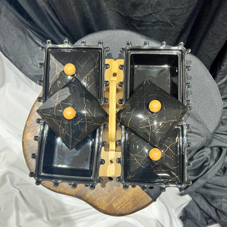 Set of 4 pcs Bowl With Bamboo base