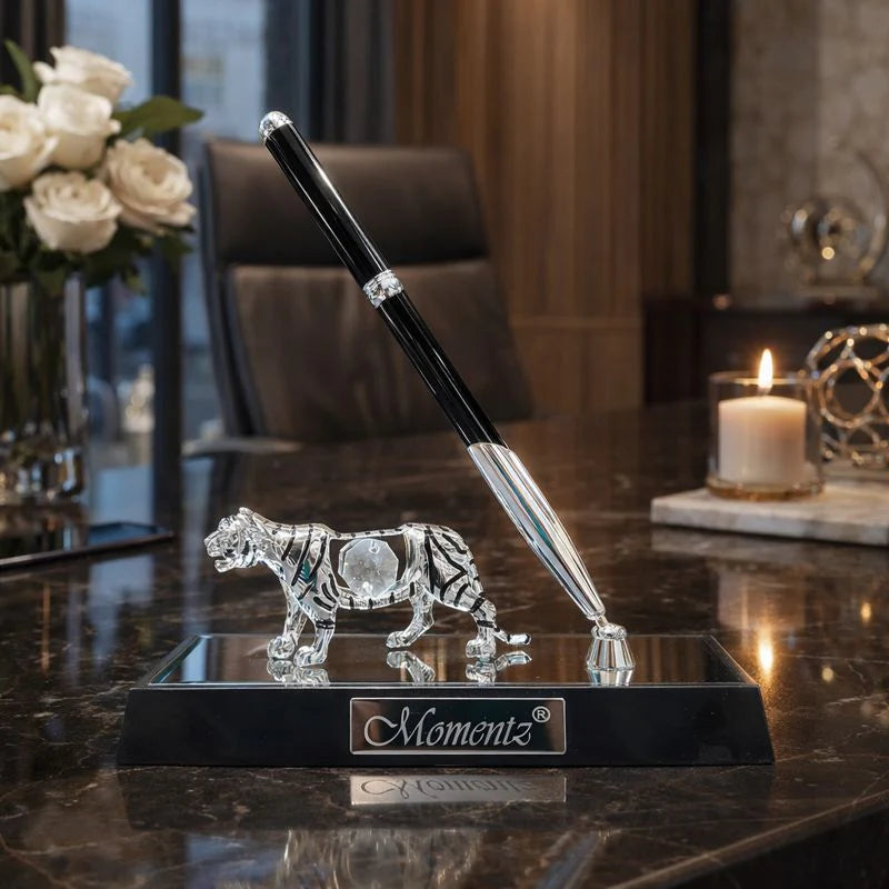 Tiger Swarovski Pen Stand
