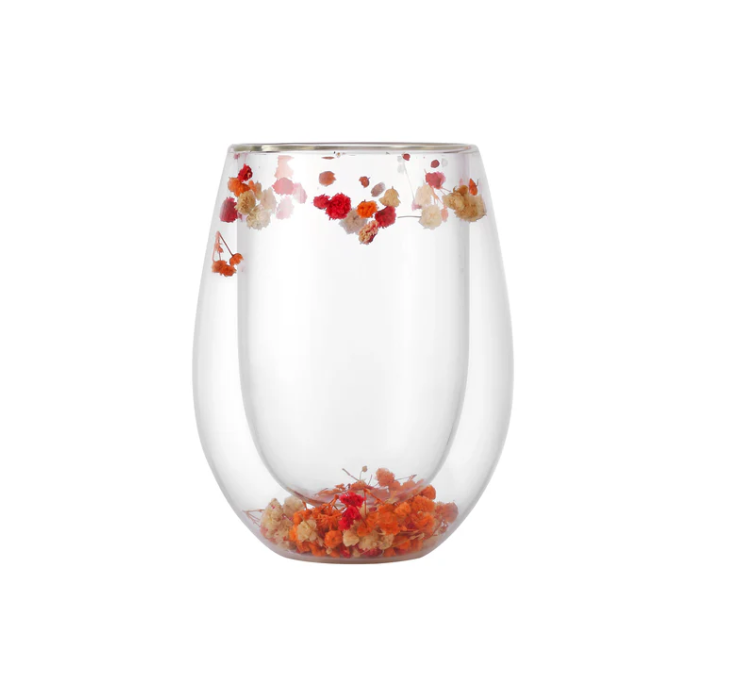 Flower Water Glass - Set of 6 orange
