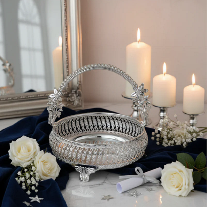 Basket with silver Handle