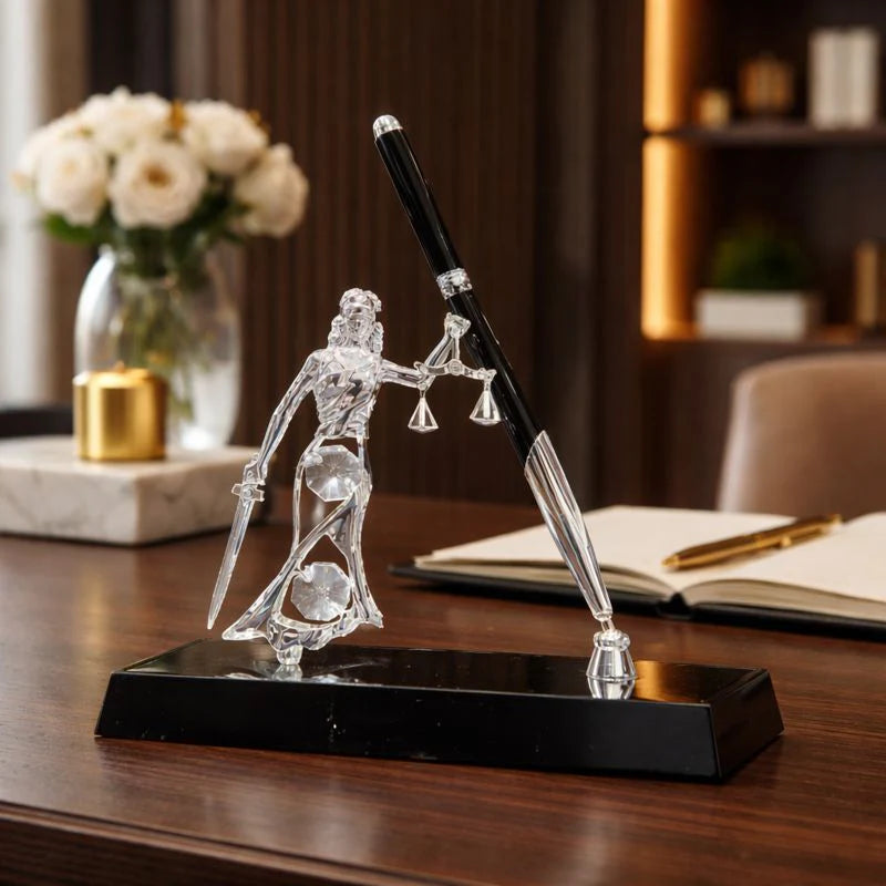 Justice Women Swarovski Pen Stand