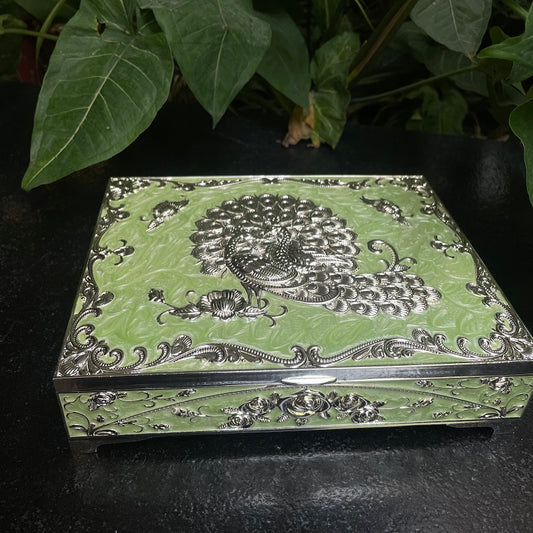 4 in 1 Peacock Enamel Dry fruit box