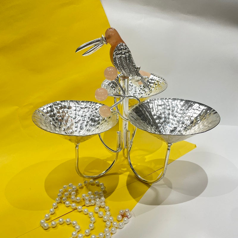 Bird Platter Pink Velvet Box