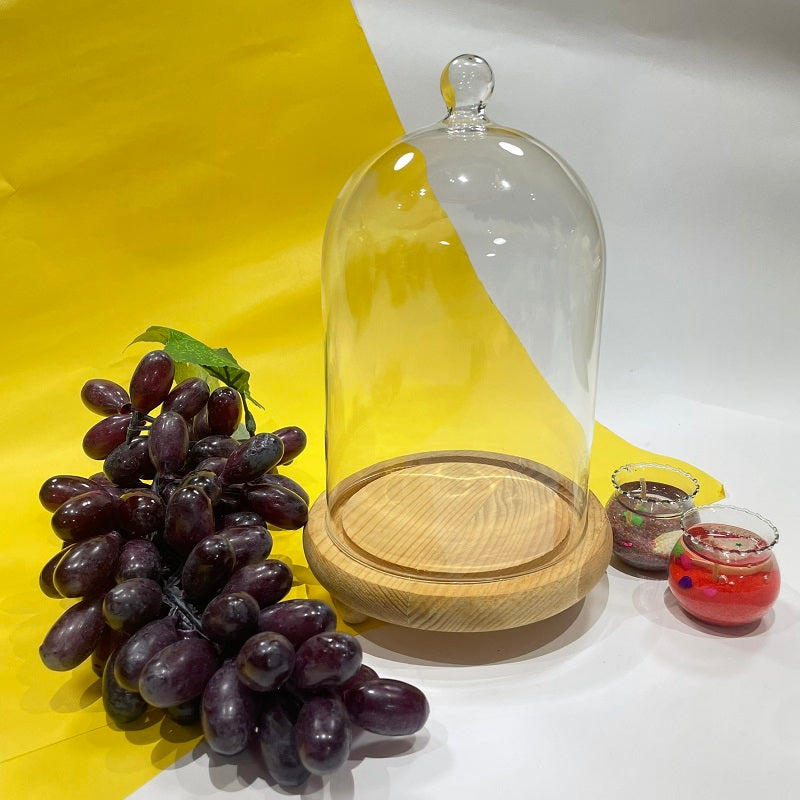 Round Butter Dish With Wood Base