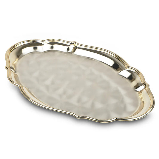 Oval Cutwork Design Tray Dualtone