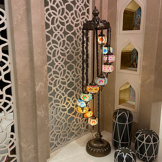 Multicoloured Glass Foor Lamp