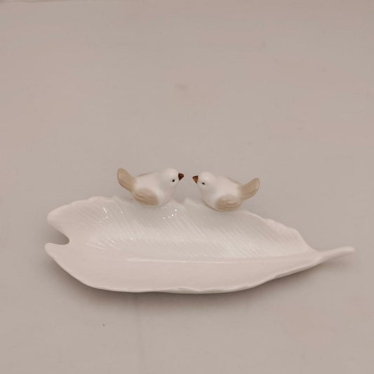 Long Leaf Platter with Bird
