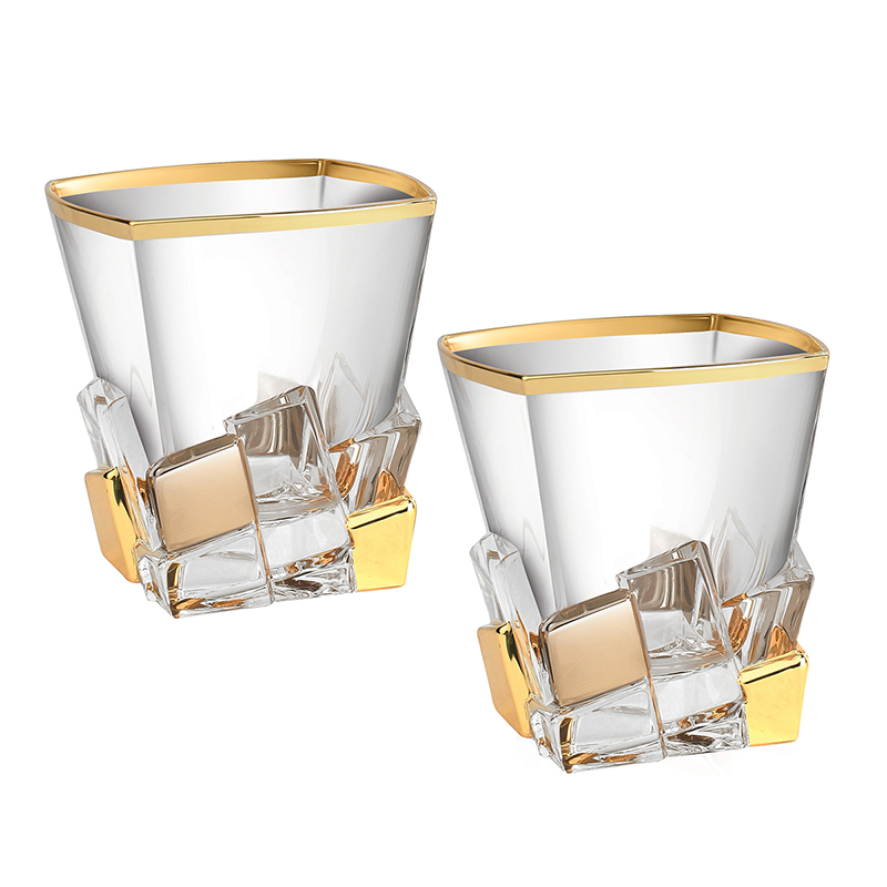 Platinum Gold Glasses - Set Of 2