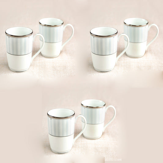 MONARCH PLATINUM Coffee Mugs Set of 6