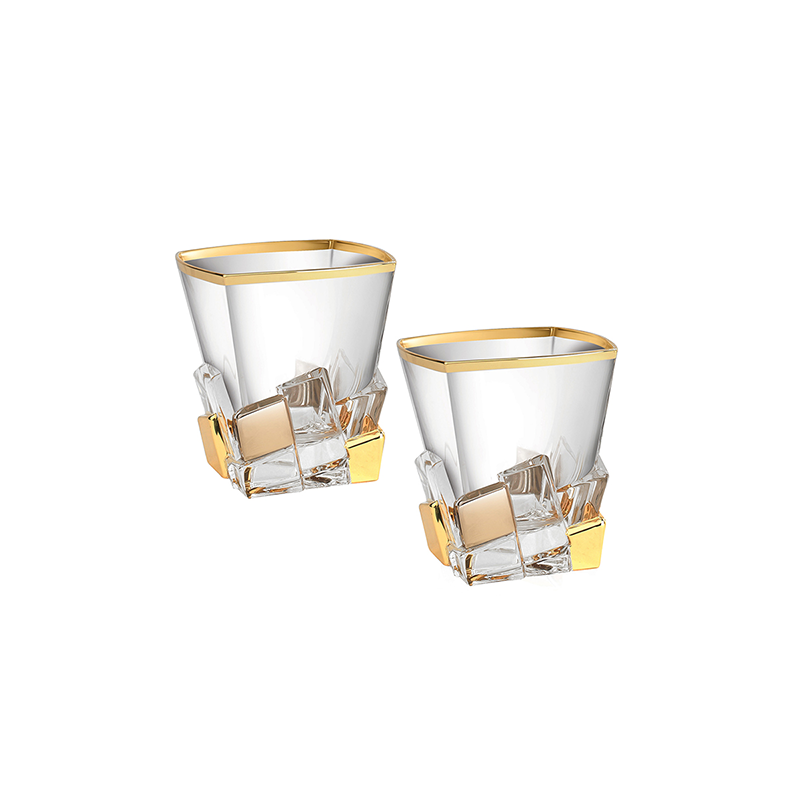 Platinum Gold Glasses - Set Of 2