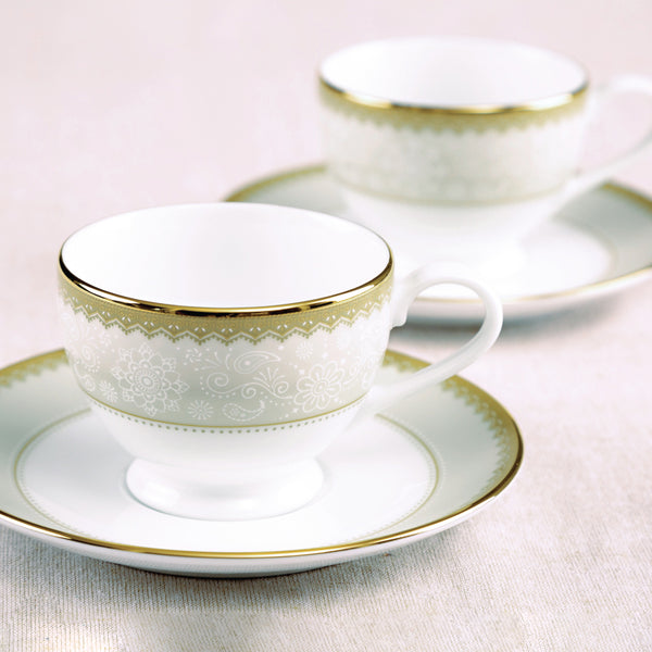 GOLDEN CHINTZ Tea Cups Set of 12