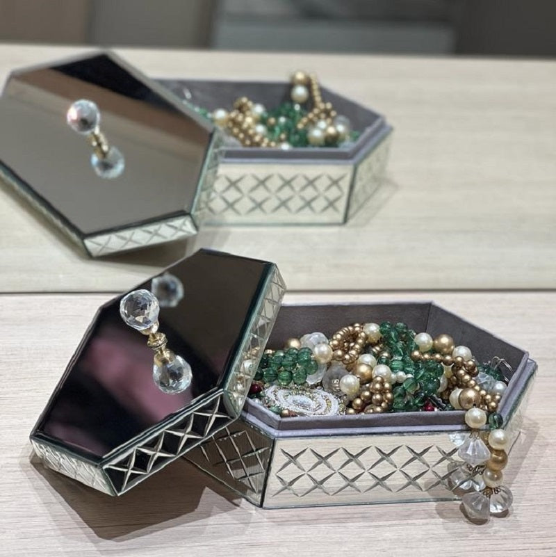 Silver Hexagon GiftBox with Cut Design