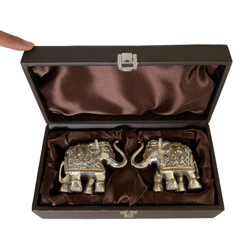 Silver Elephant Set Of 2