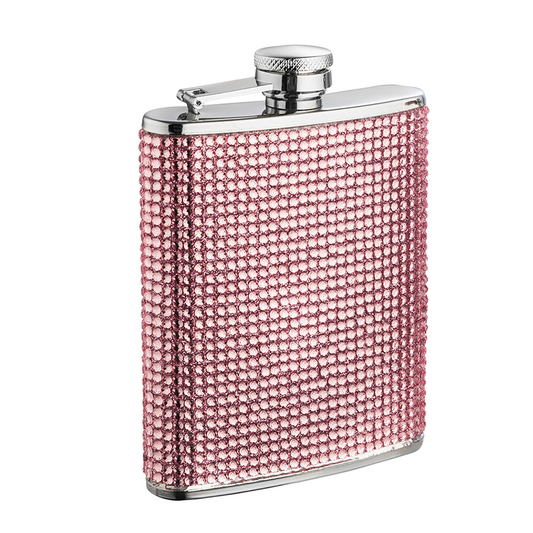Pink Acrylic Hip Flask Stainless Steel