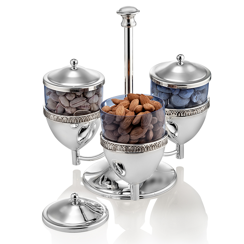 Three-In-One Serving Bowls With Cover