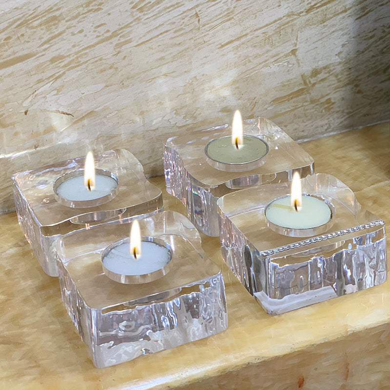 Acrylic Candle Stand set of 4