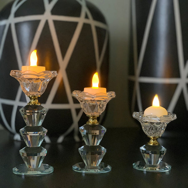 Crystal Candle Set of 3