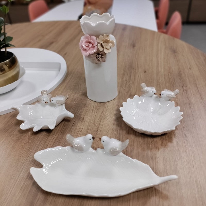 Long Leaf Platter with Bird