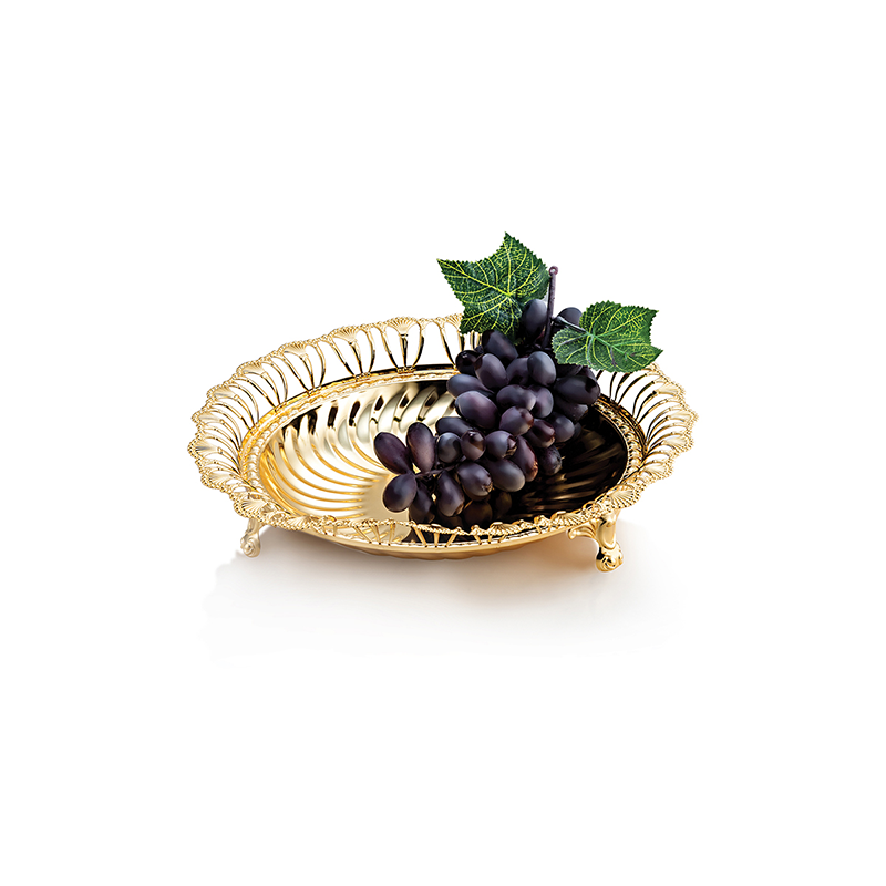 Golden Round Tray