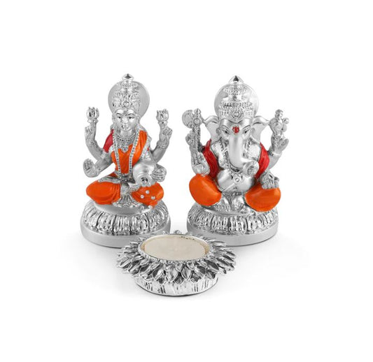 Lakshmi ganesha + flower tealight