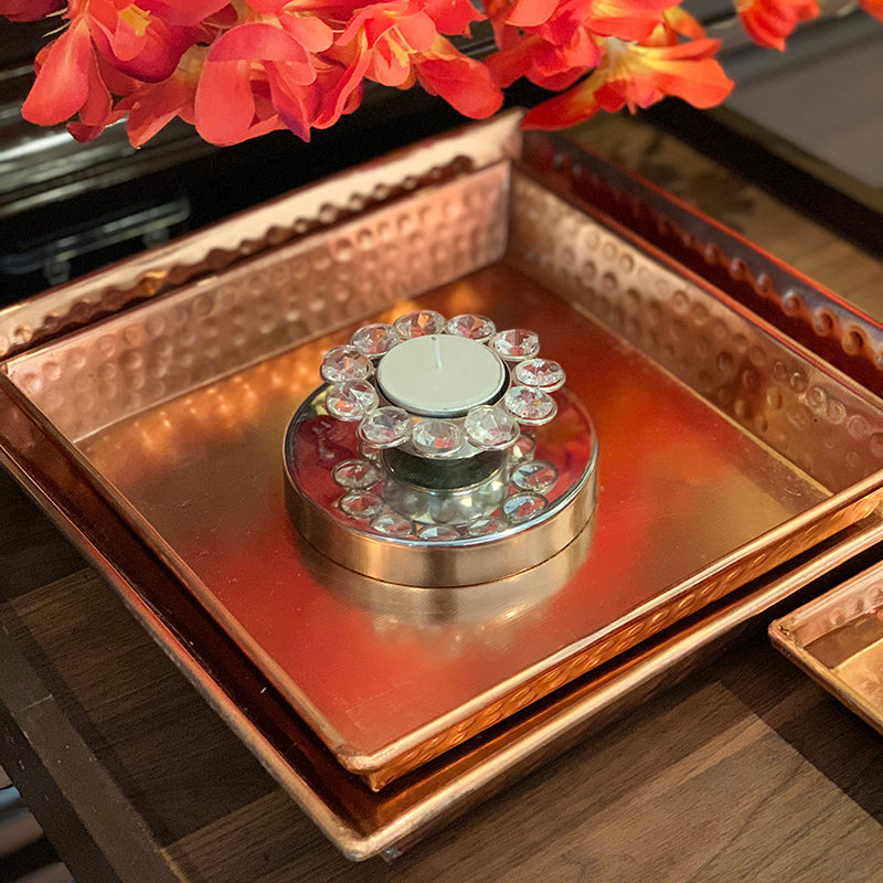 Copper Tray Set of 3
