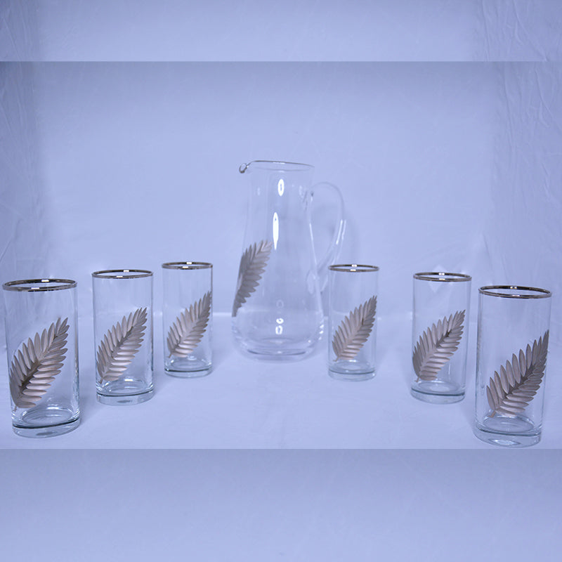 Leaf Jug Set With Glass