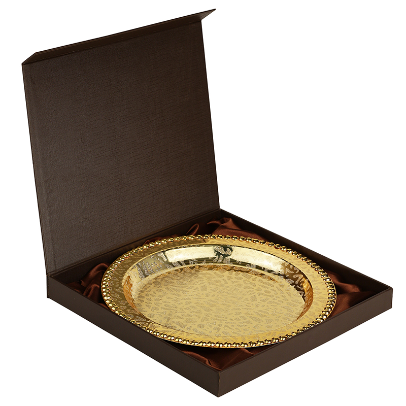 Golden Round Tray