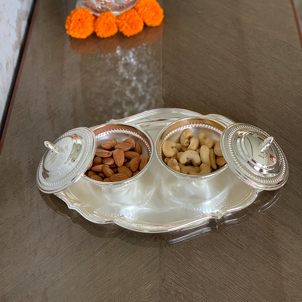 Tray With 2 Sugar Bowls