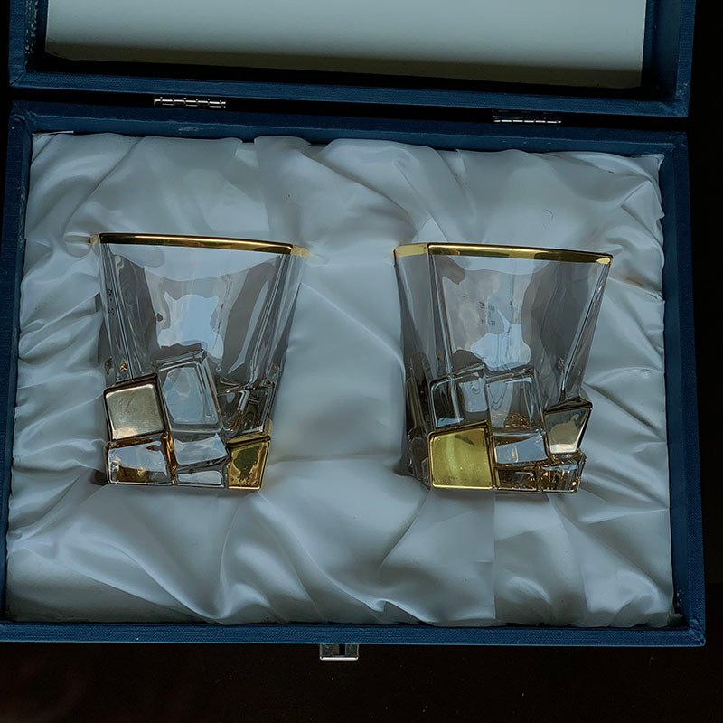 Platinum Gold Glasses - Set Of 2