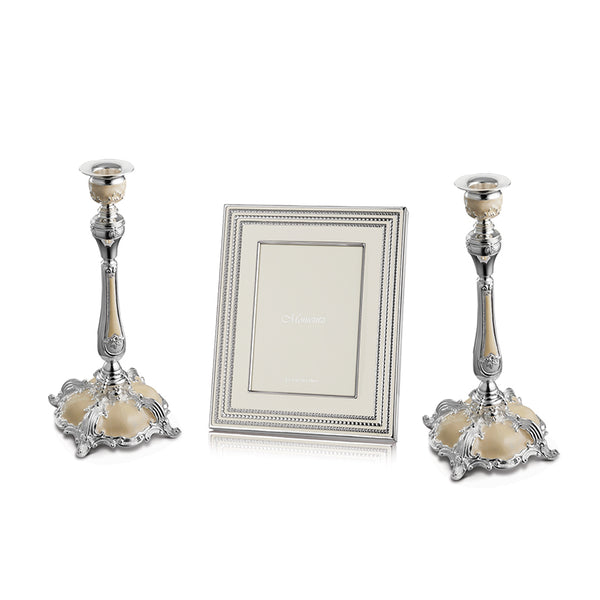Frame with White Candle Stand