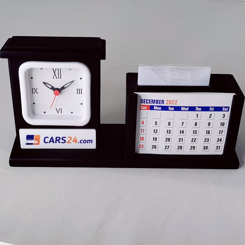 Cars24.com Desktop with Watch Calendar Memo Pad & Pen