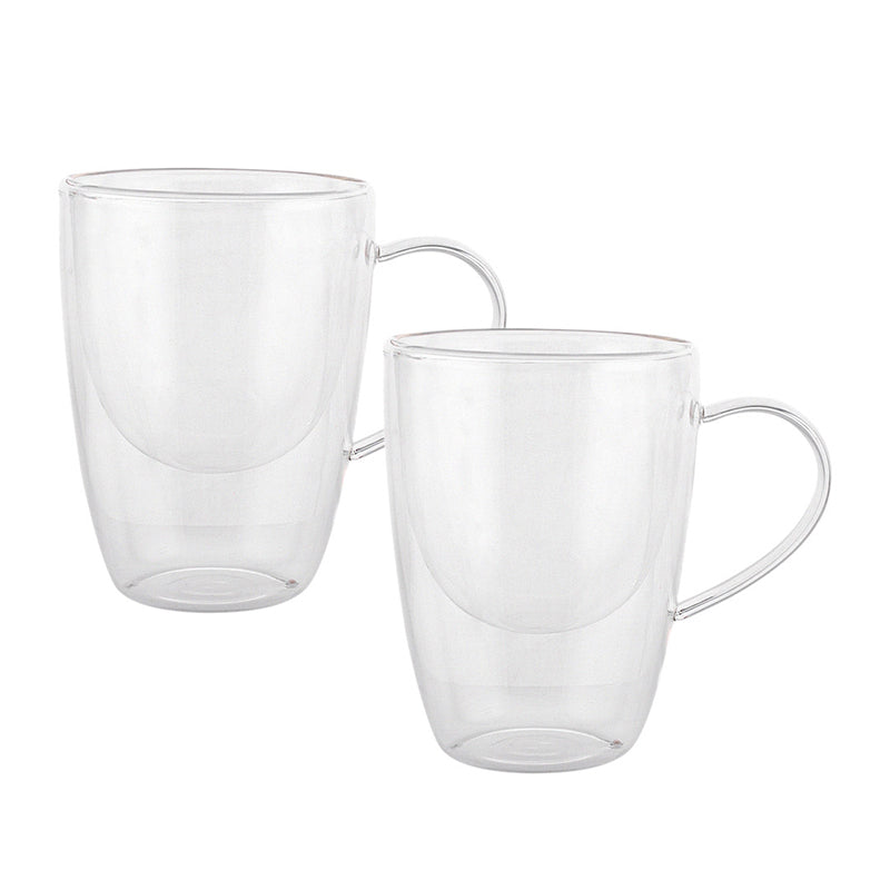 Transparent 2-Pieces Solid Glass Cups Set