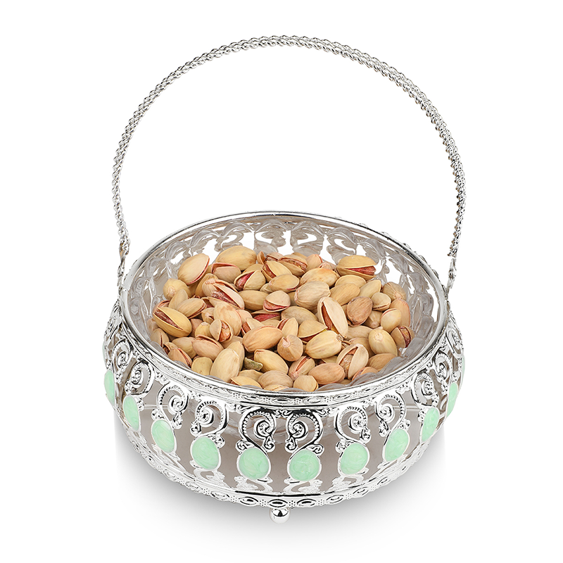 Basket With Green Enamel
