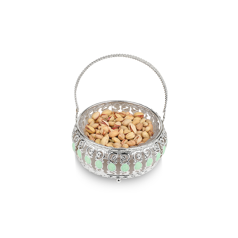 Basket With Green Enamel