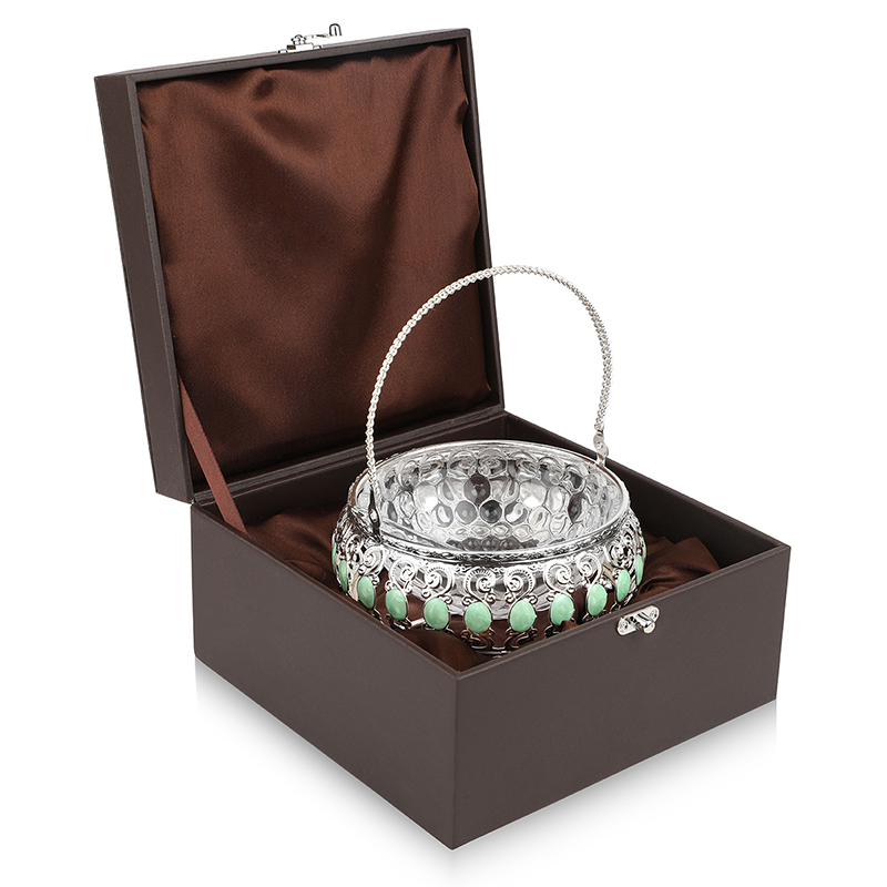 Basket With Green Enamel