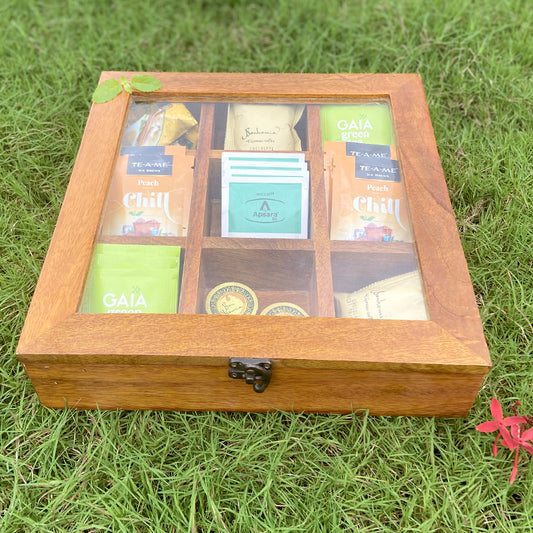 Tea Box With Nine Compartments