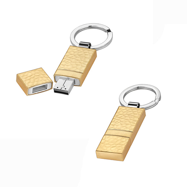 Golden Key Chain With Pendrive