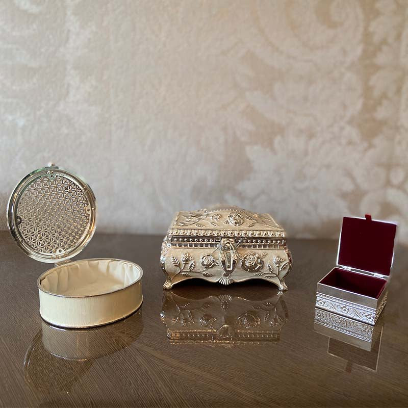 Round Crystals Trinket Box