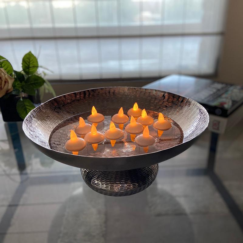 Silver Metal Bowl Large